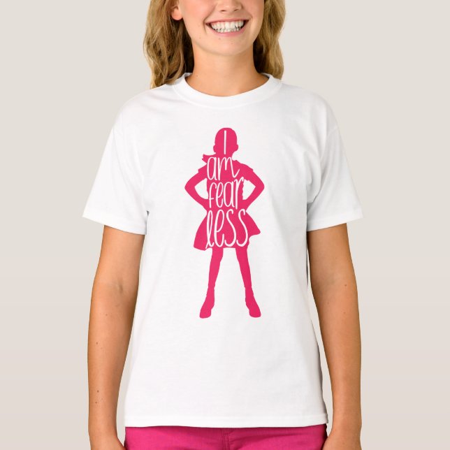 Oförskräckt flicka, flicka för I-förmiddag T-shirt (Framsida)