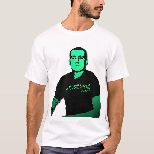 Oförskräckt frilans- skjorta tee shirt (Framsida)