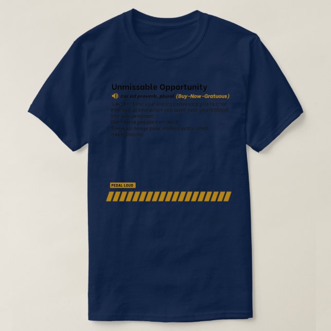 Ofrånkomlig affärsmöjlighet, lustig klassificering t shirt (Design framsida)