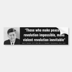 Ofrånkomlig JOHN F. KENNEDY våldsam revolution Bildekal