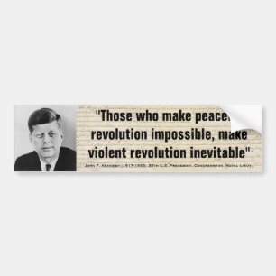 Ofrånkomlig JOHN F. KENNEDY våldsam revolution Bildekal