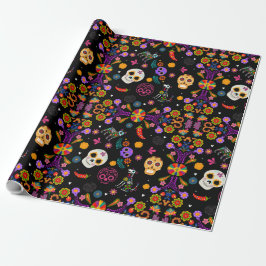 Ofrenda - Calavera Garden Wrapping Papper Presentpapper