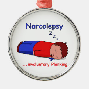 Ofrivilligt plank för Narcolepsy… Julgransprydnad Metall