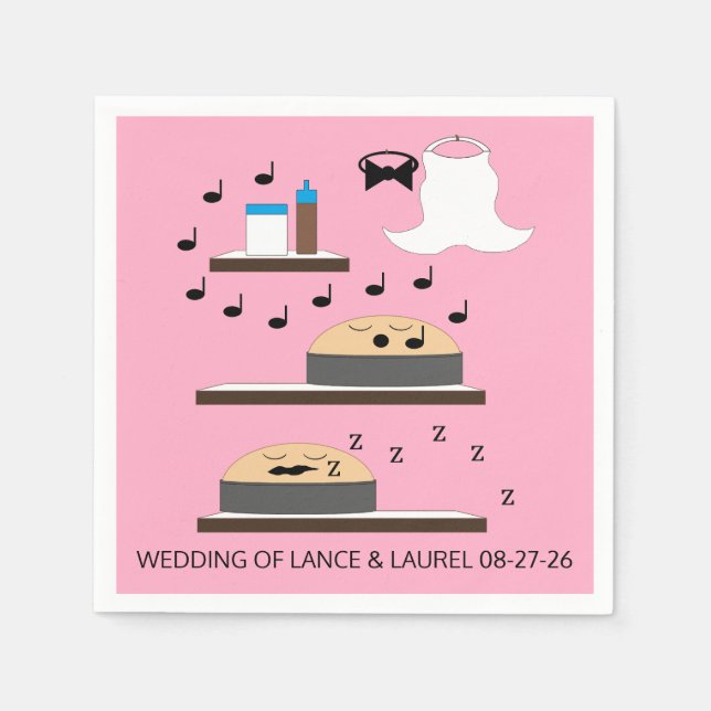 Ofrostade sjöar i Bröllop: Pappersservett (Framsidan)