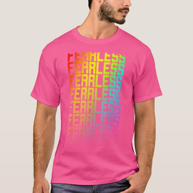 Ofruktlös LGBTQ+ Rainbow Gay pride Text Tona Graph T Shirt (Framsida)