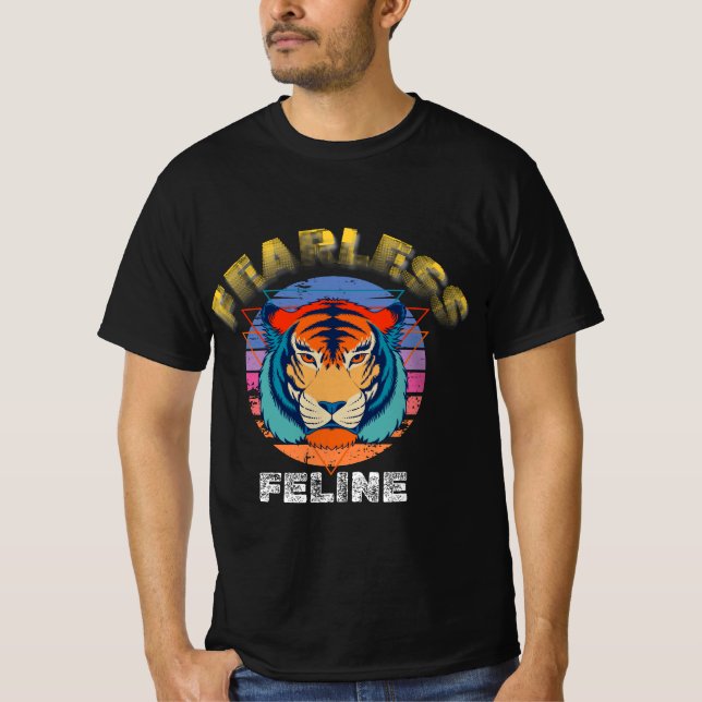Ofruktlöst Kattdjur för tiger T Shirt (Framsida)