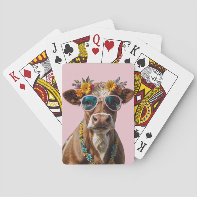 Ofruktsam koka med solglasögon casinokort (Baksidan)