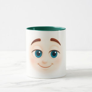 ofta crush smile – söt blåögd emoji mugg