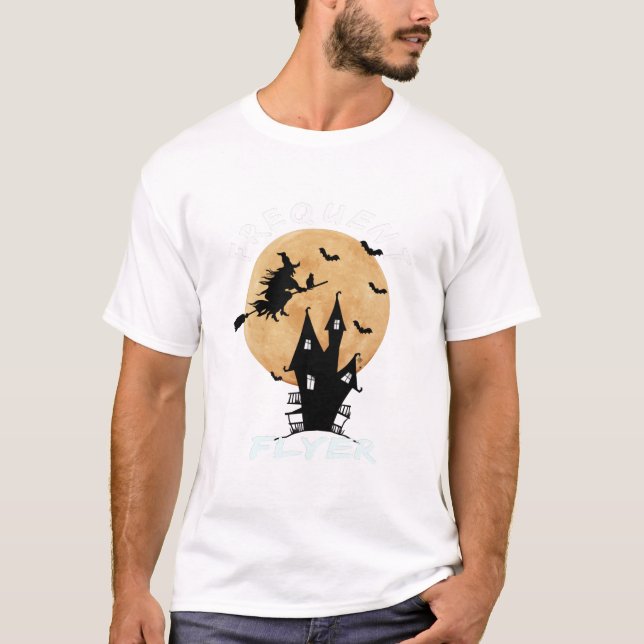 Ofta Flygare Häxa Halloween T-Shirt Perfekt (Framsida)