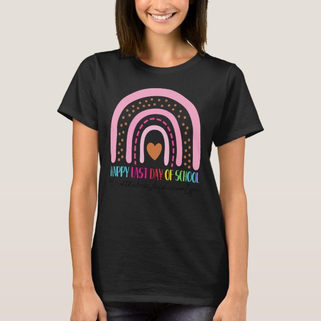 Oftalmisk tekniker Lycklig i förra dagens regnbåge T Shirt (Framsida)