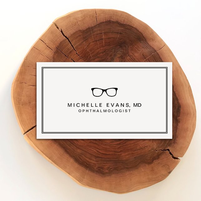 Oftalmolog Black and Ivory Affärskorts Visitkort (Skapare uppladdad)