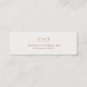 Oftalmolog Eyeglasses ro Guld Mini Visitkort