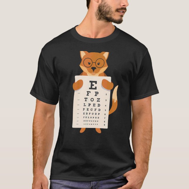 Oftalmolog Optician Eyeglasses Optometrist T Shirt (Framsida)