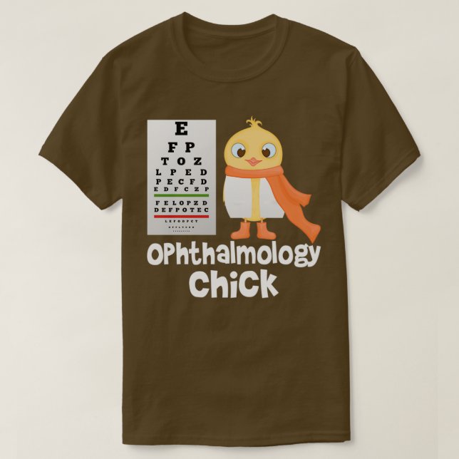 Oftalmologi Chick Oftalmolog Öga Doktor Opt T Shirt (Design framsida)
