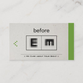 Oftalmologi i öga Doktor Oftalmolog Optometri Visitkort