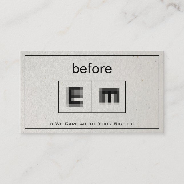 Oftalmologi i öga Doktor Optometri Oftalmolog Visitkort (Framsida)