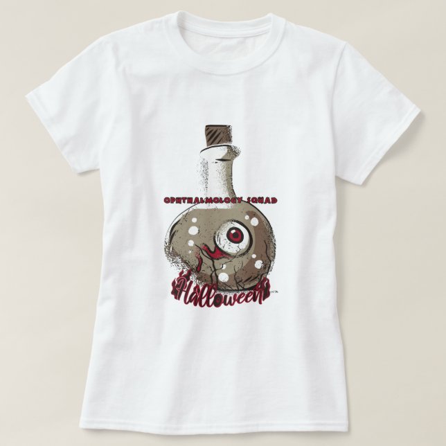 Oftalmologi Squad - Halloween ögonboll  T Shirt (Design framsida)