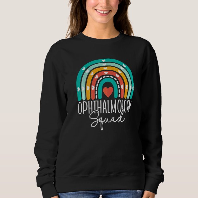 Oftalmologi Squad Rainbow Ögonläkare Optiker T Shirt (Framsida)