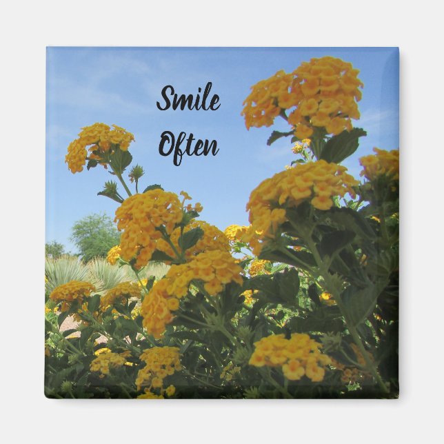 Oftast vid intensiv Gult, fotoutfoto Garden Bloom Magnet (Framsidan)