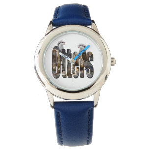 Ofters Bild Logotyp med ottrar, barn Armbandsur