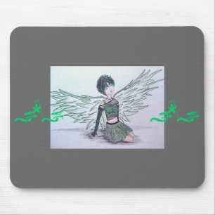 "Ofullbordad ängel" (gröna) Mousepad Musmatta