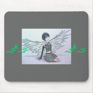 "Ofullbordad ängel" (gröna) Mousepad Musmatta