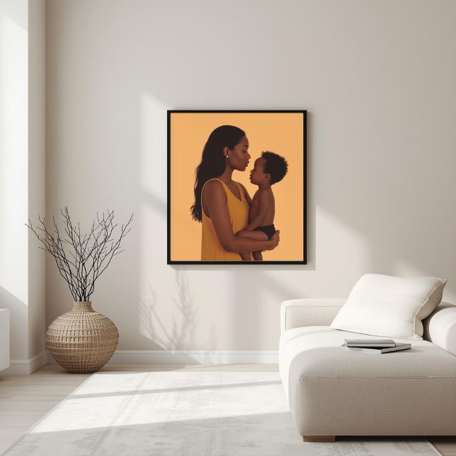 Ofullkomlig bindning – minimalistisk mor och barn  poster (Skapare uppladdad)