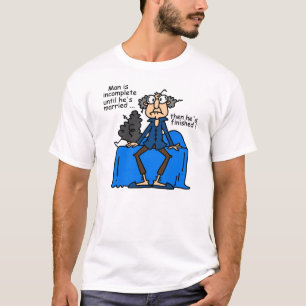 Ofullständig därefter avslutad giftermålhumor tee shirt