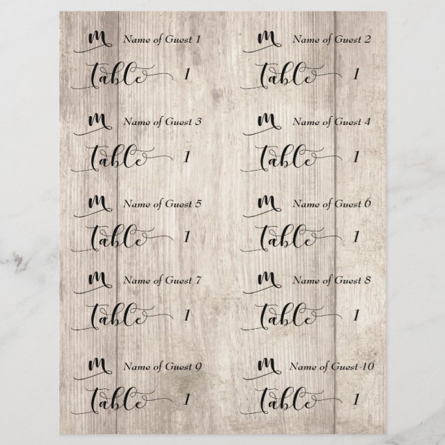 Ofullständigt utkast 1 för "kutterbara" platskort  (Framsida)