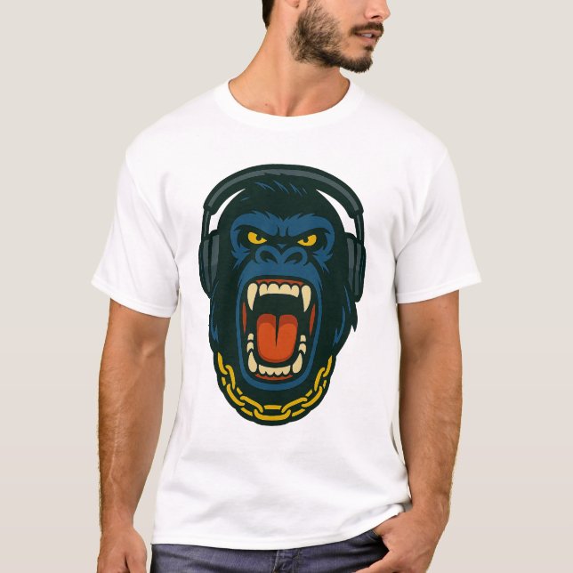 OG Beats — The Headphone Gorilla T Shirt (Framsida)