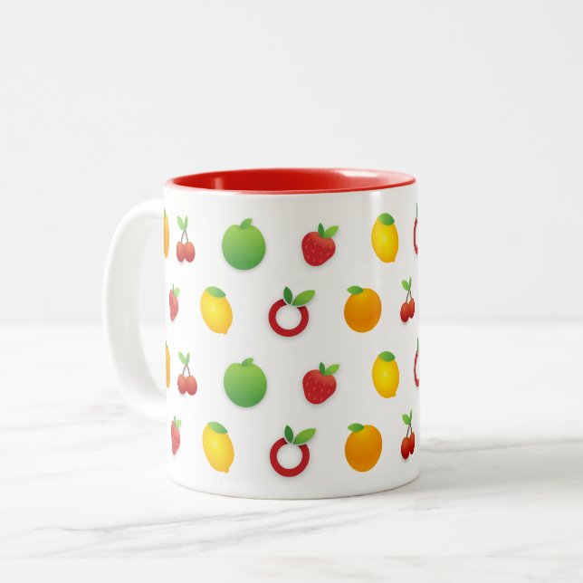 OG Fruktsalladskopp Två-Tonad Mugg (Framsida vänster)