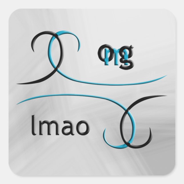 OG! FYRKANTIGT KLISTERMÄRKE (Framsida)