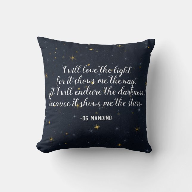 Og Mandino Stars Quote Celestial Kudde (Framsida)
