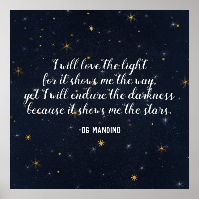 Og Mandino Stars Quote Celestial Poster (Framsidan)