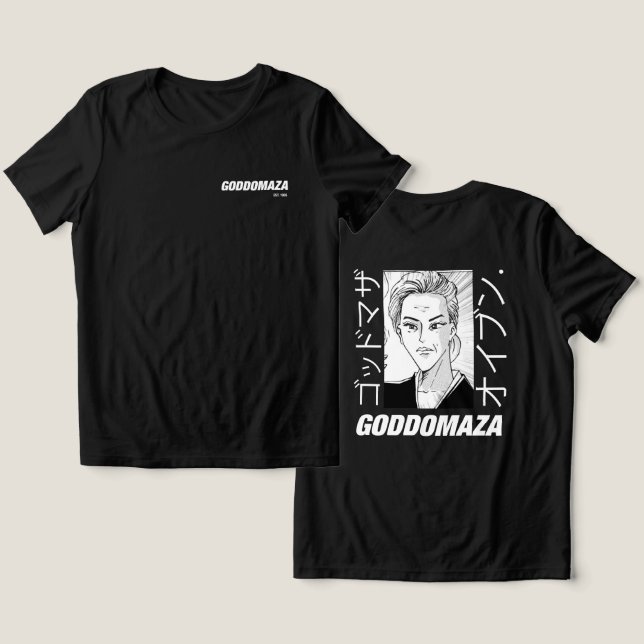 OG MOMOKO-HUVUDSLÄPP (SVART) T SHIRT (Design fram och bak)