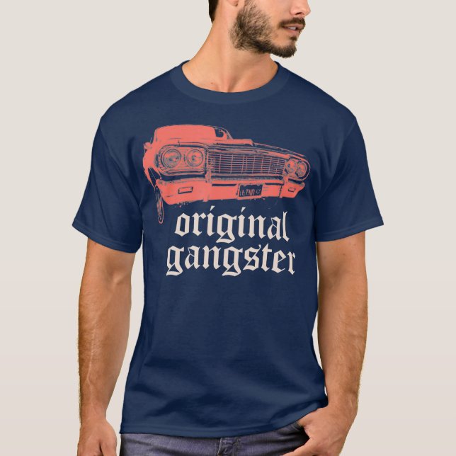 OG Original Gangster 64 Impala Gangsta Rap T Shirt (Framsida)