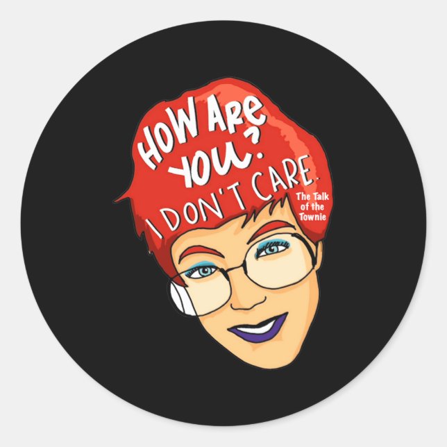 Og Pammy  Runt Klistermärke (Framsida)