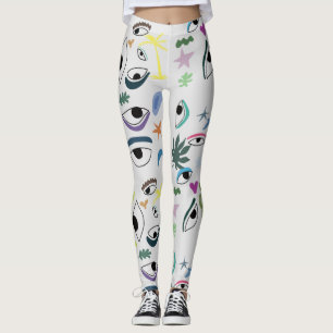 Öga Abstrakt Art Mönster Leggings