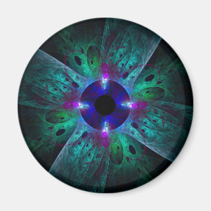 Öga Abstrakt Art Round Magnet