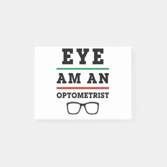 Öga Am an optometrist Funny Optometry Post-it Block (Framsida)