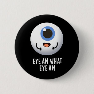 Öga am Vad Öga är bördig Eyeball Pun Mörk BG Knapp