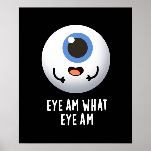 Öga am Vad Öga är bördig Eyeball Pun Mörk BG Poster (Framsidan)