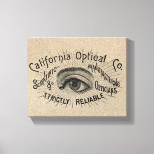 Öga Antique Advertising Optical Canvastryck