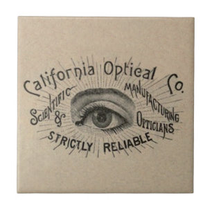 Öga Antique Advertising Optical Kakelplatta
