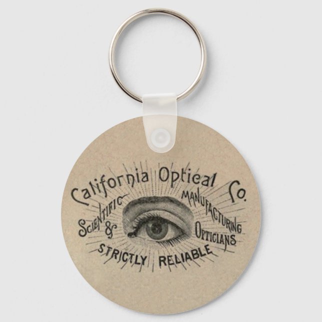Öga Antique Advertising Optical Nyckelring (Framsida)