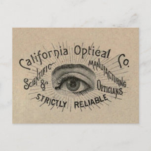 Öga Antique Advertising Optical Vykort