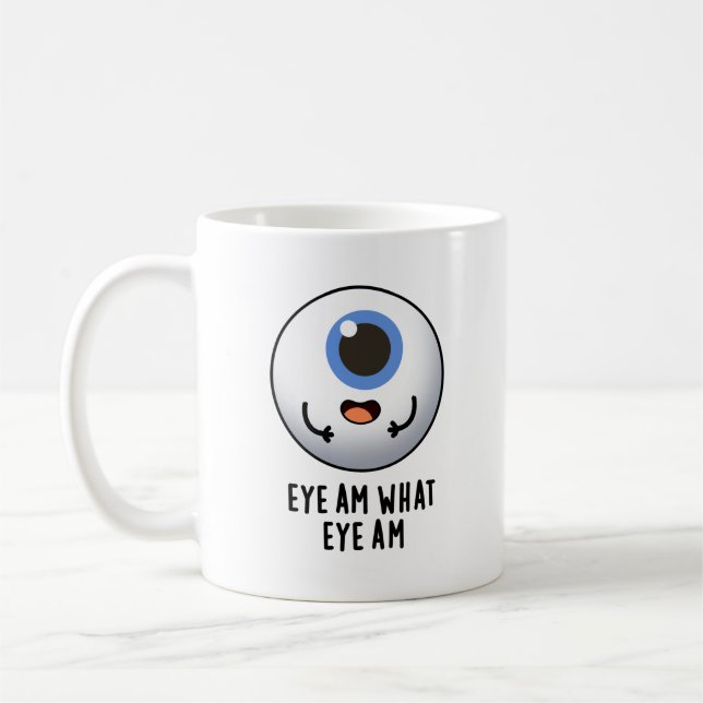 Öga är vad Öga är för Eyeball Pun Kaffemugg (Vänster)