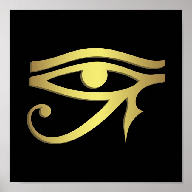 Öga av den egyptiska symbolen för horus poster (Framsidan)