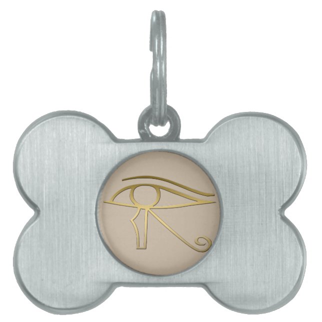 Öga av det Horus egyptiersymbolet ID-bricka Husdjur (Framsidan)