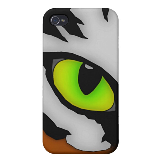 Öga av fodral för tigeriPhone 4 iPhone 4 Cover (Baksidan)